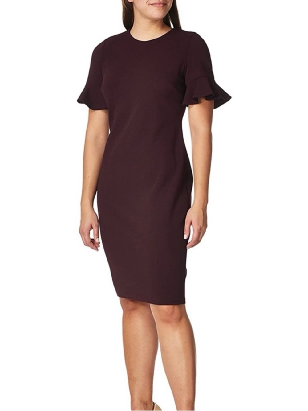 Calvin Klein Flutter Sleeve Sheath Dress Size 12